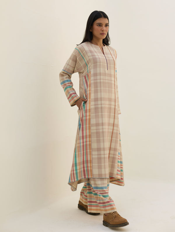 Daphne Merino Wool Kurta - Beige