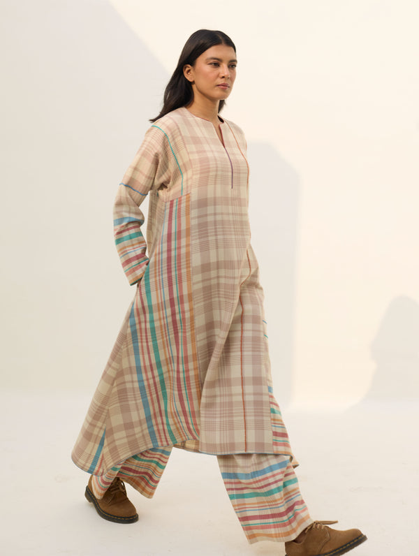 Daphne Merino Wool Kurta - Beige
