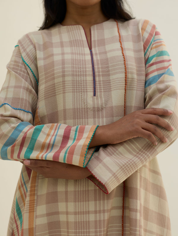 Daphne Merino Wool Kurta - Beige
