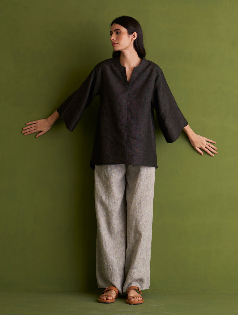 Ren Linen Pants - Grey