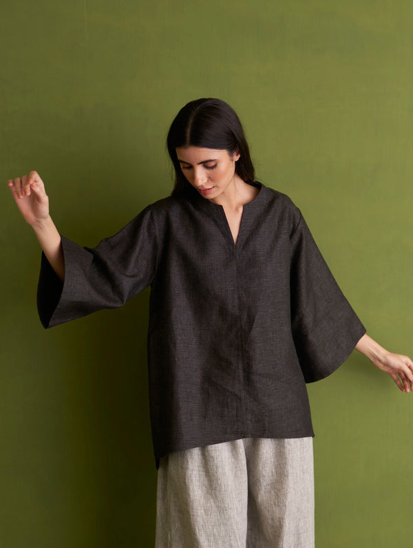 Kaiya Zen Top - Charcoal
