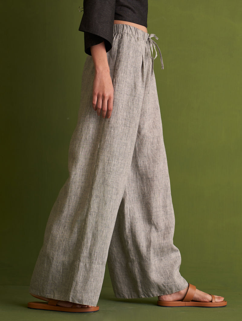 Ren Linen Pants - Grey