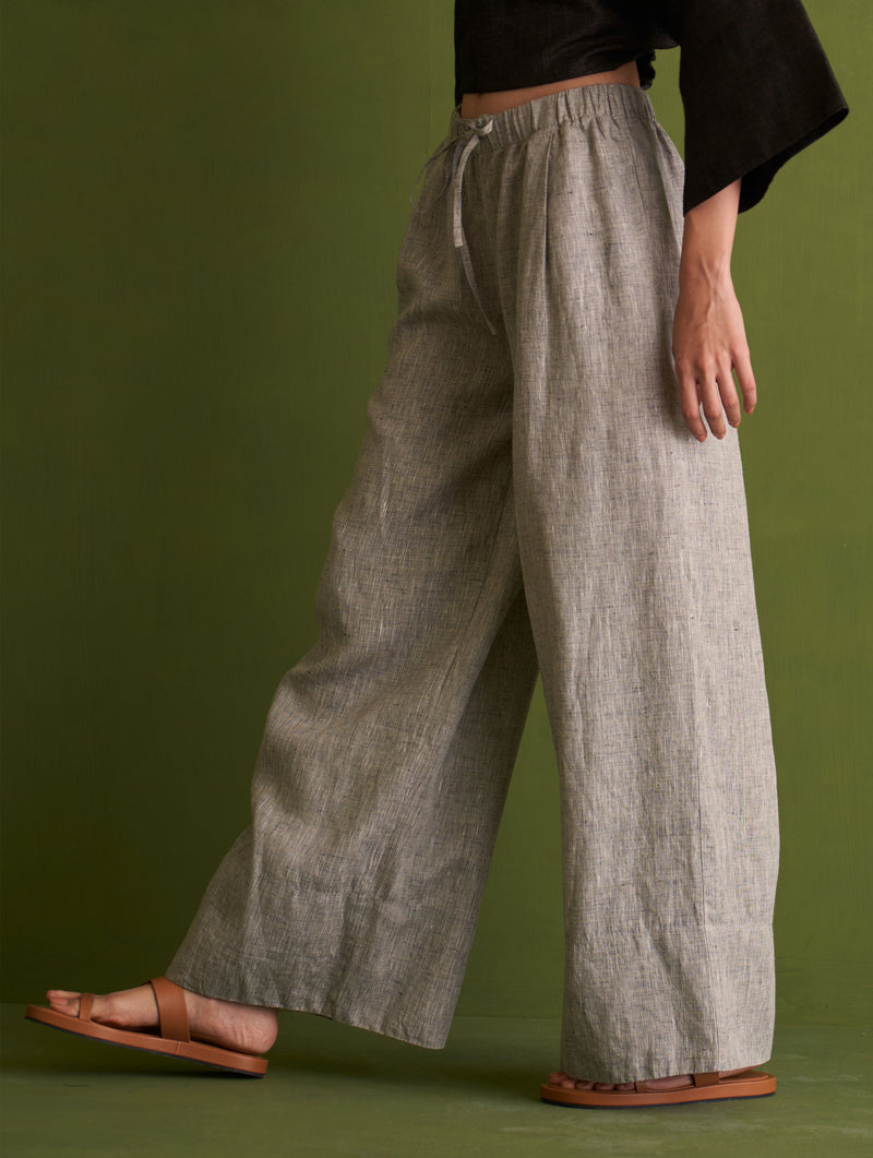 Ren Linen Pants - Grey