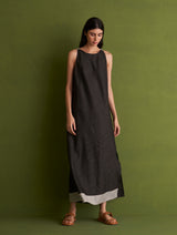 Niza Linen Dress - Charcoal