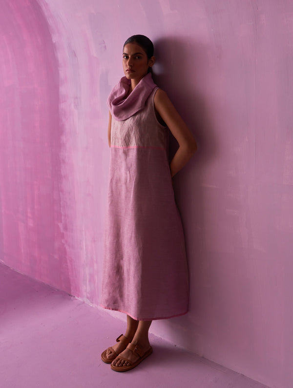 Shira Cowl Neck Dress - Lavender
