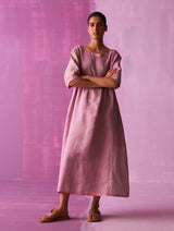 Kiri Signature Linen Dress - Lavender