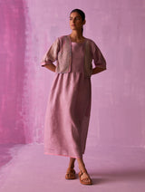 Kiri Linen Dress with Jacket - Lavender