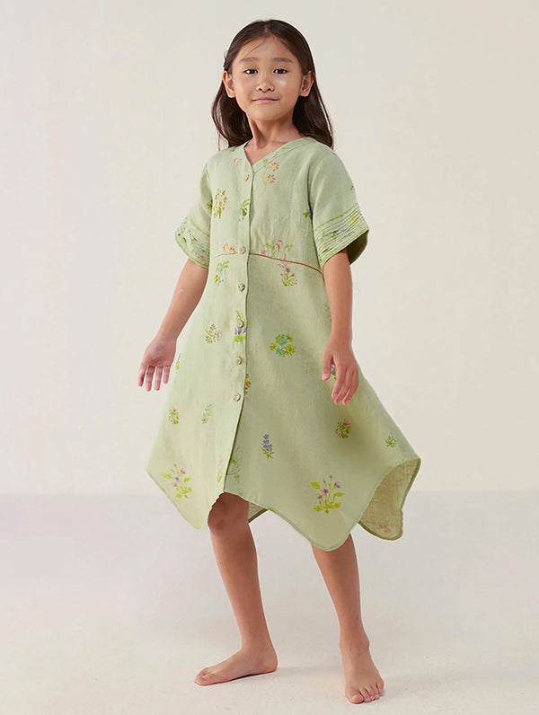Inoya Linen dress - Mint