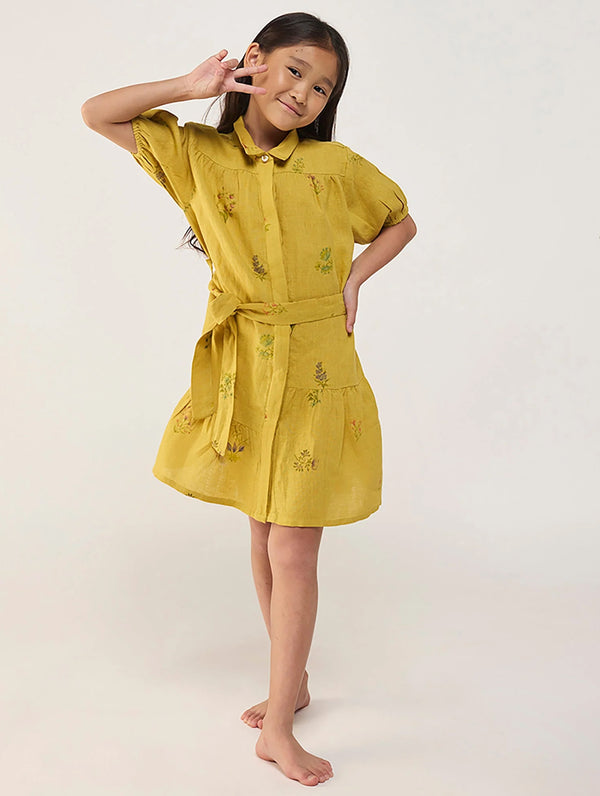 Sia Floral Dress - Ochre