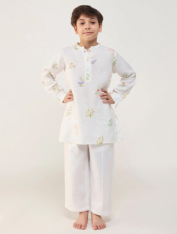 Jay Forever Linen Kurta - White