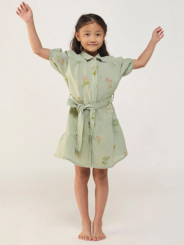 Sia Floral Dress - Mint