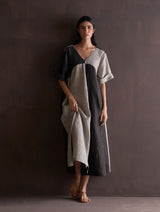 Masa Timeless Linen Dress - Charcoal