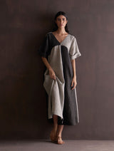 Masa Timeless Linen Dress - Charcoal