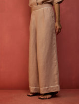Emma Relaxed Fit Linen Pants - Dusty Rose