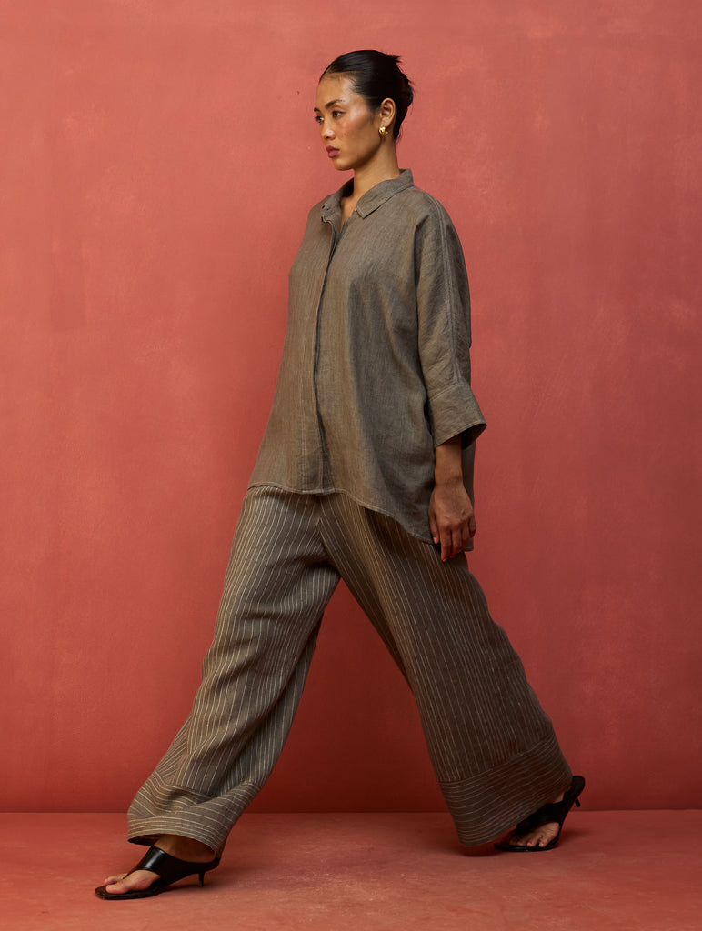 Yoko Forever Linen Shirt - Grey