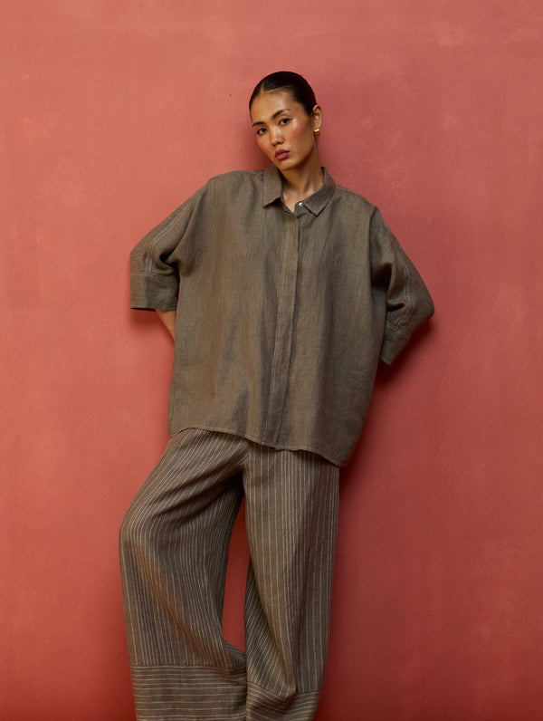 Yoko Forever Linen Co-ord Set - Grey