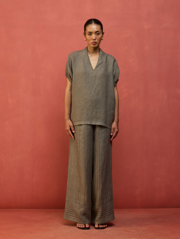 Hoshi Linen Co-ord Set - Grey