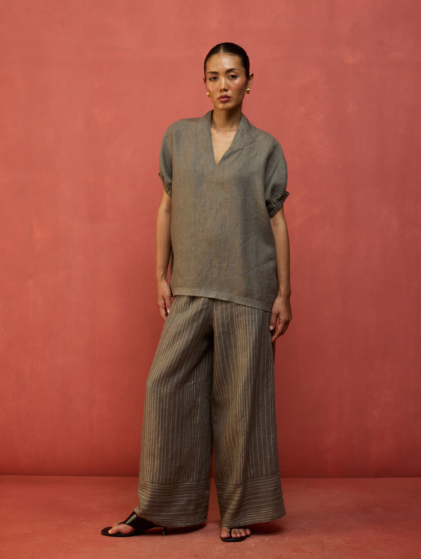 Hoshi Linen Co-ord Set - Grey