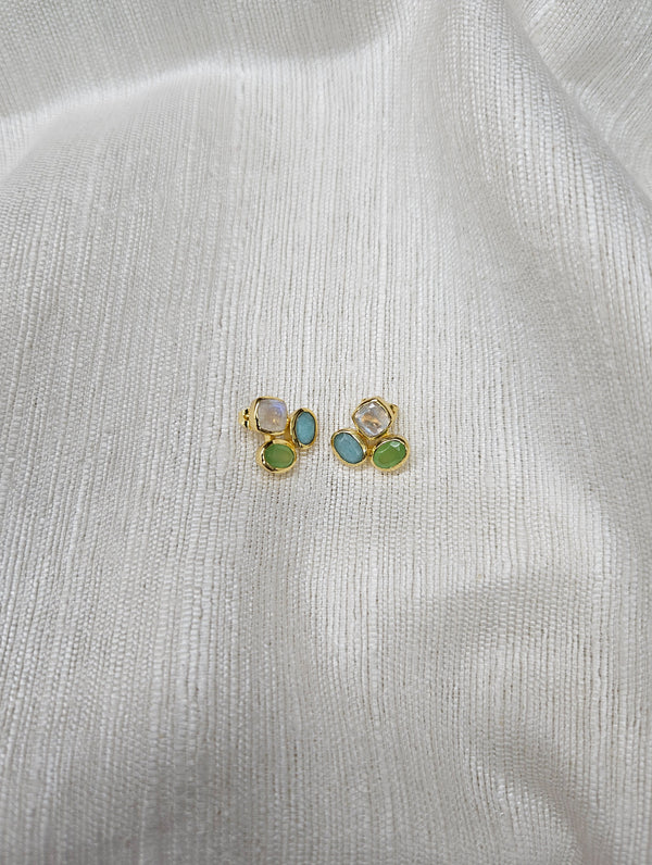 Myra Stud Earrings - Sea