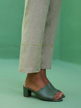 Sakura Botanical Stripe Linen Kurta Set - Natural