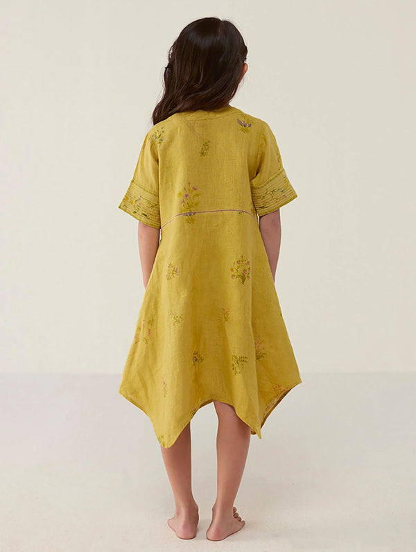 Inoya Linen dress - Ochre