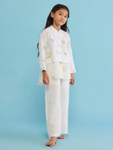 Leina A- Line Linen Co-ord Set - White