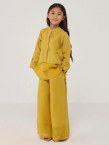 Leina A- Line Linen Co-ord Set - Ochre