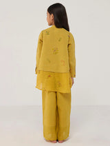 Leina A- Line Linen Co-ord Set - Ochre
