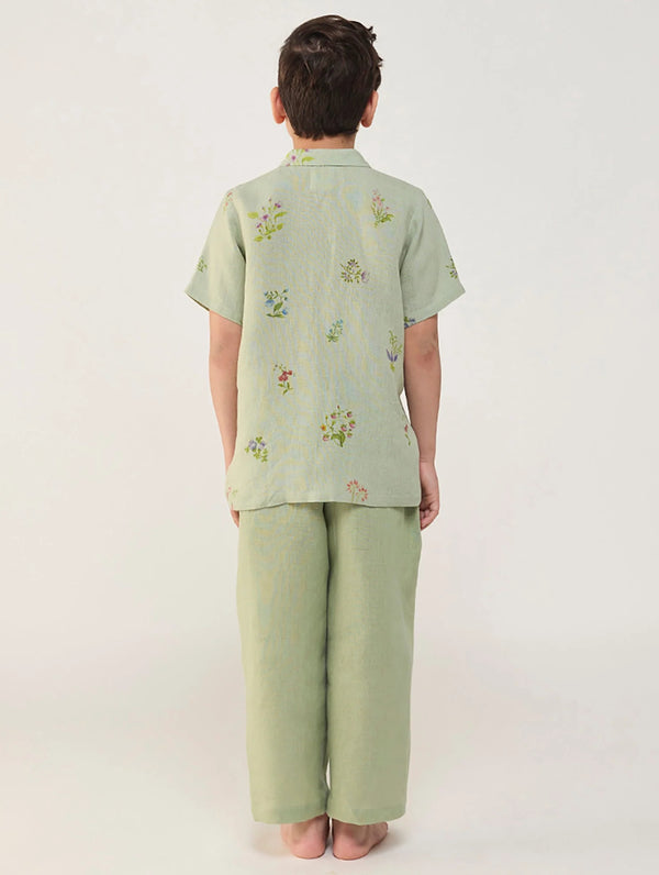 Neo Timeless Linen Pants - Mint