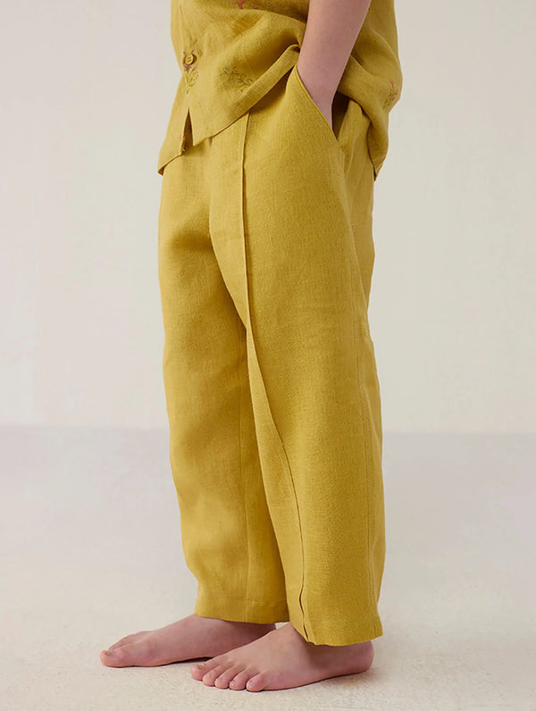 Neo Timeless Linen Pants - Ochre