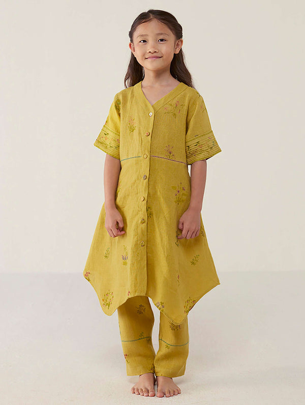 Inoya Linen Co-ord Set - Ochre