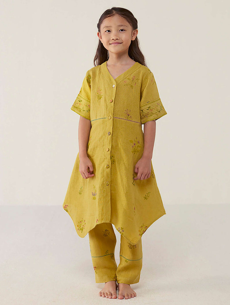Inoya Linen Co-ord Set - Ochre