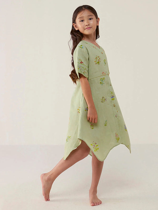 Inoya Linen dress - Mint