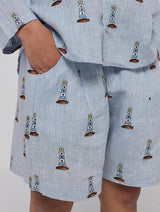 Ben Linen Shirt - Sky (Lighthouse)