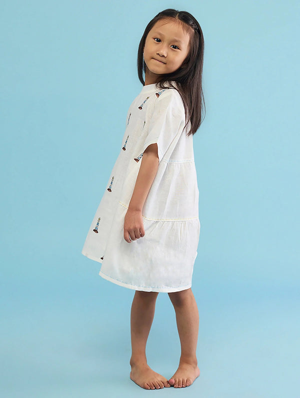 Nova Linen Dress - Ivory