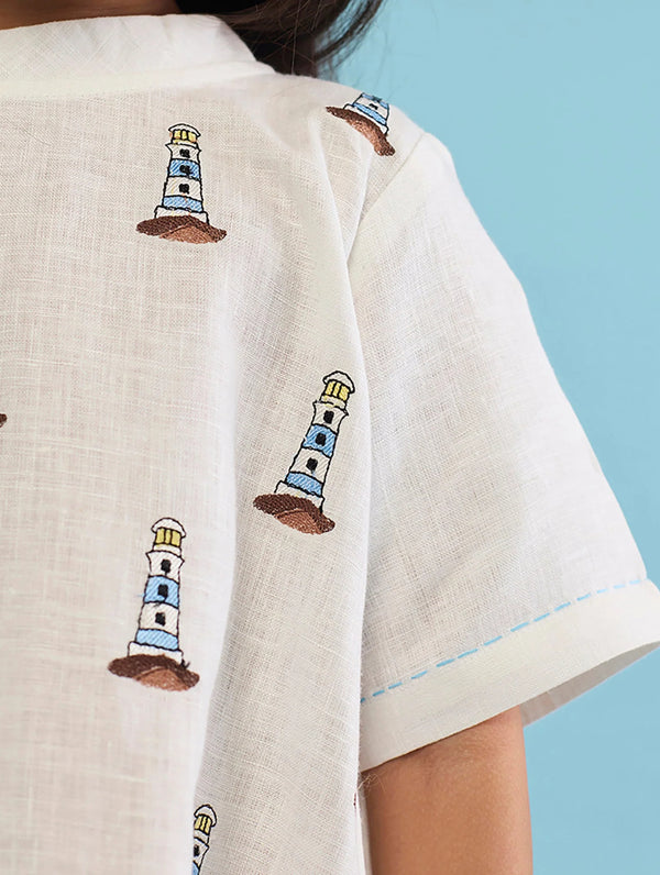 Nova Linen Dress - Ivory