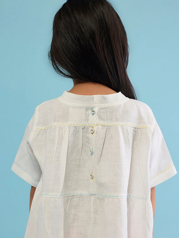 Nova Linen Dress - Ivory