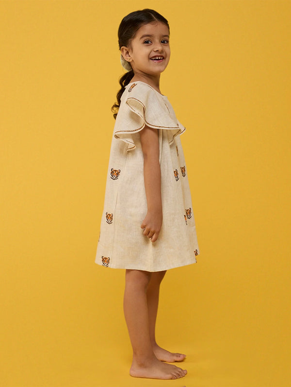 Nia Linen Dress - Natural