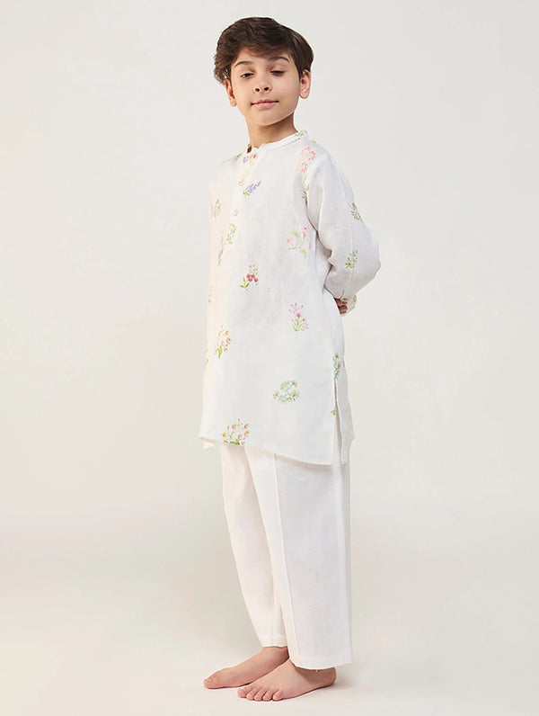 Jay Forever Linen Kurta - White