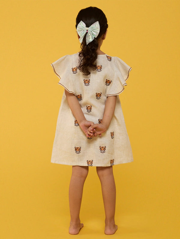 Nia Linen Dress - Natural