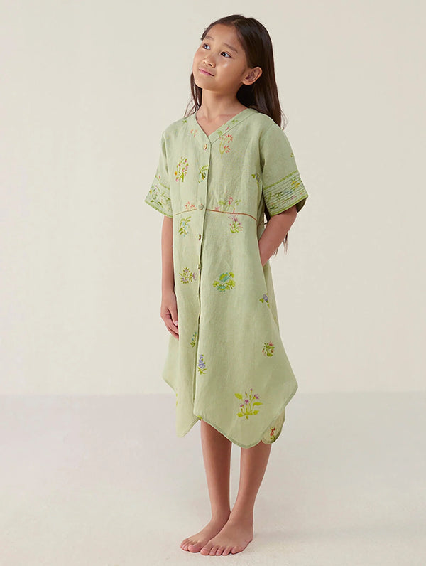 Inoya Linen dress - Mint