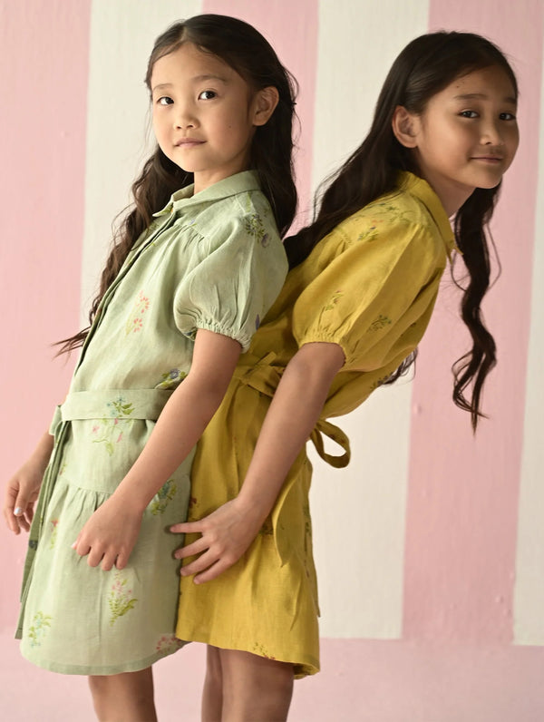 Sia Floral Dress - Ochre
