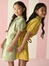 Sia Floral Dress - Ochre