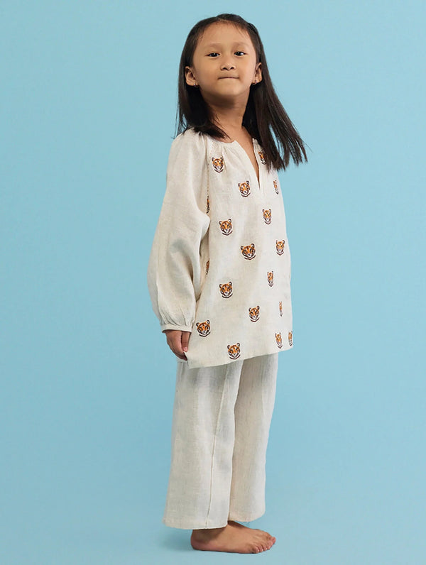 Aurel Linen Co-Ord set - Natural