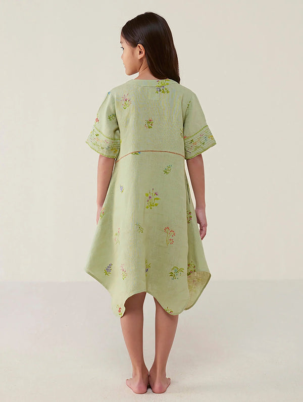 Inoya Linen dress - Mint