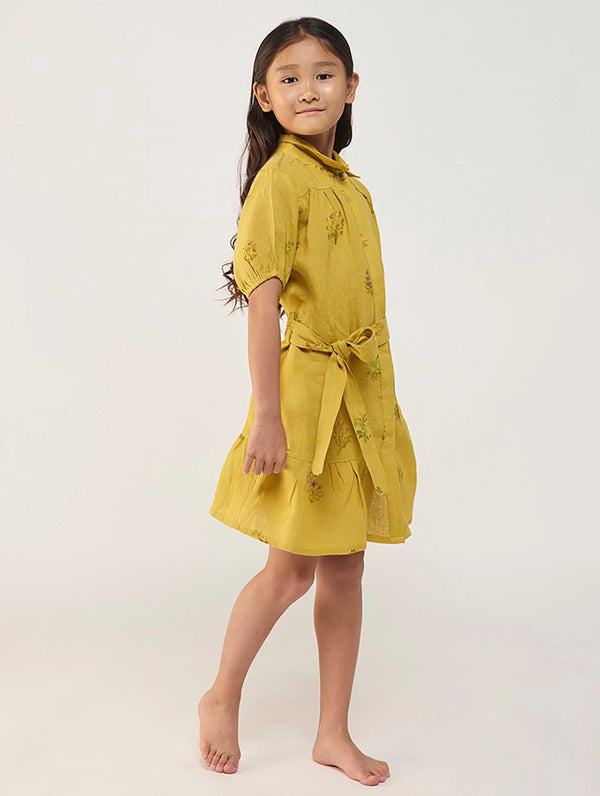 Sia Floral Dress - Ochre