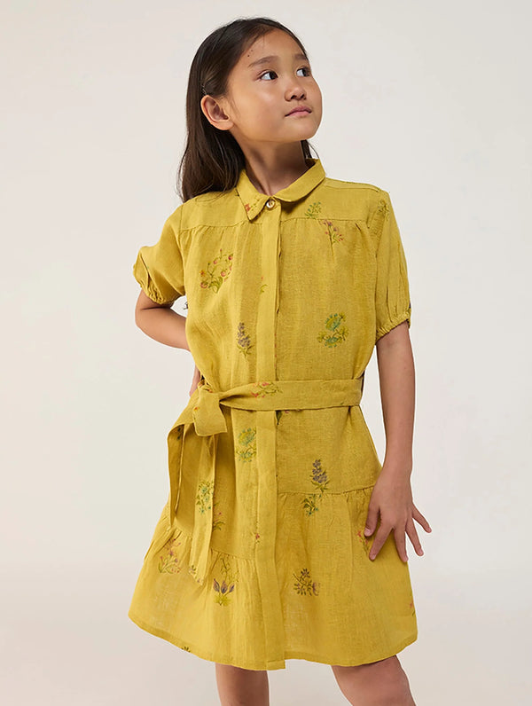 Sia Floral Dress - Ochre