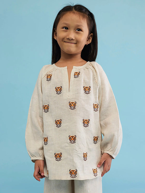 Aurel Linen Co-Ord set - Natural