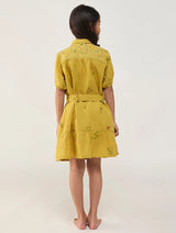 Sia Floral Dress - Ochre