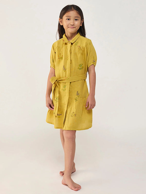 Sia Floral Dress - Ochre